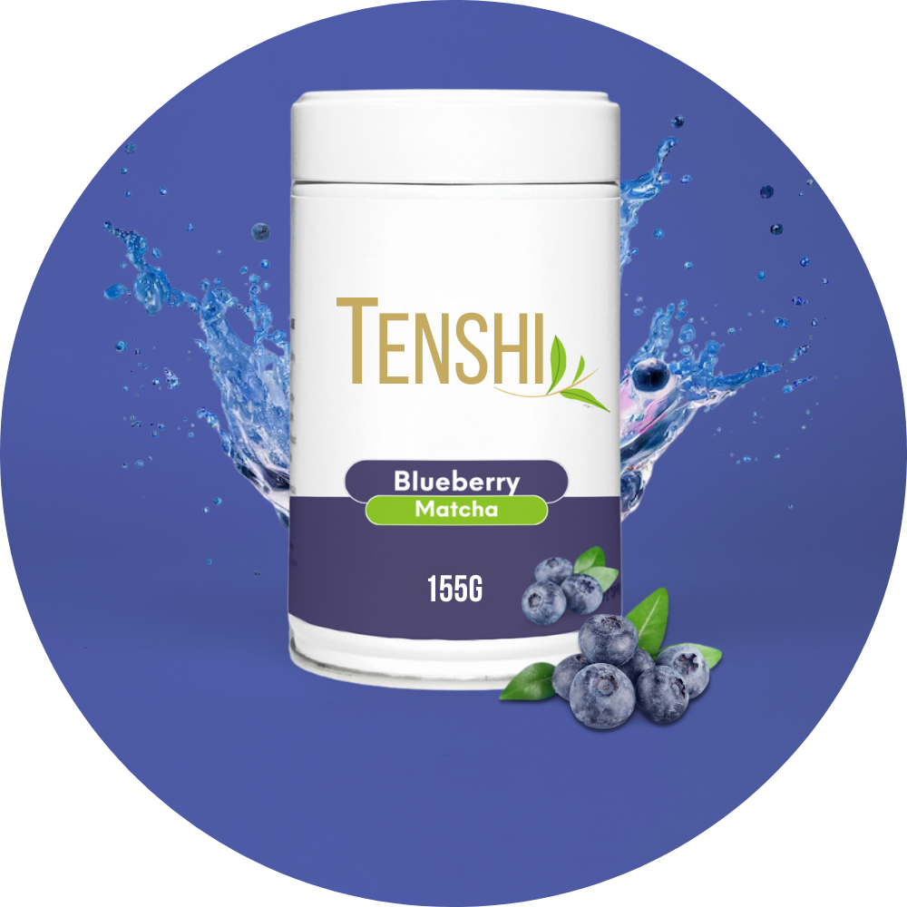Tenshi Blueberry Matcha Blend – Premium Japanese Flavoured Matcha UK