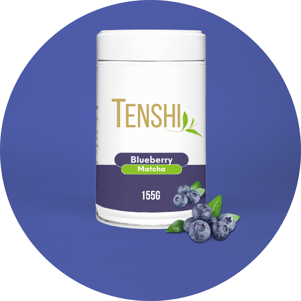 Tenshi Blueberry Matcha Blend – Premium Japanese Flavoured Matcha UK